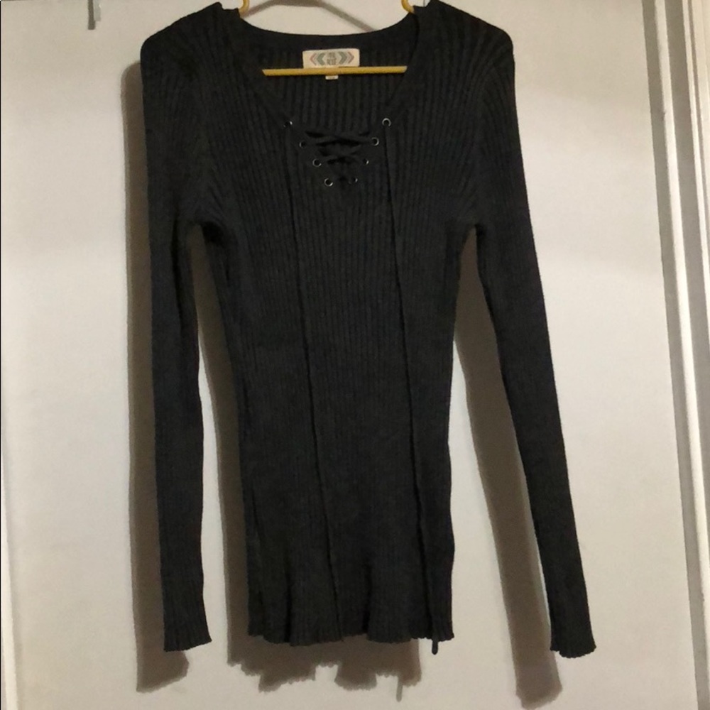 Heather gray sweater